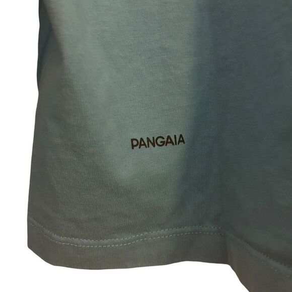 Pangaia Organic Cotton Long Sleeve Blue Crewneck Cropped Top Boxy Shirt Small - Picture 4 of 5